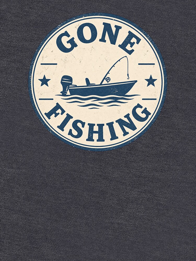 Gone Fishing Vintage Badge by EastEndTownie