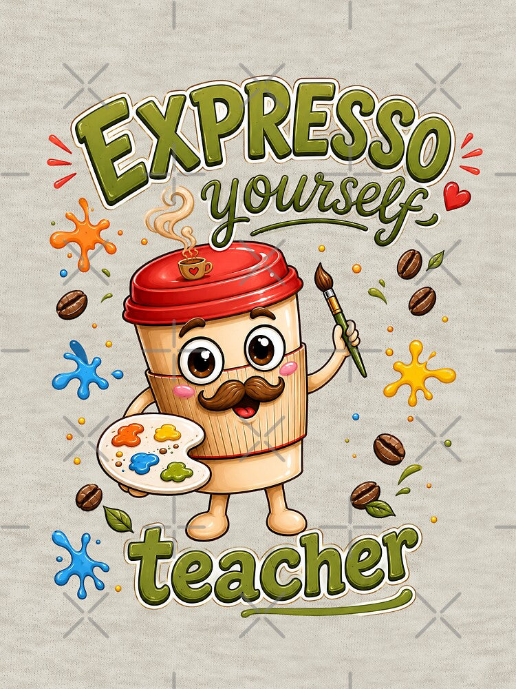 Cute Art Teacher Coffee Gift | Expresso Yourself Teacher by Classroom Crew Studio