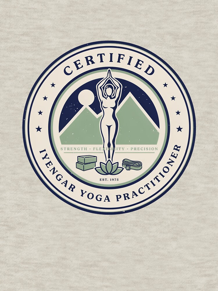 Certified Iyengar Yoga Practitioner – Alignment, Strength & Flexibility Vintage Yoga Badge by ArcticFoxStudio