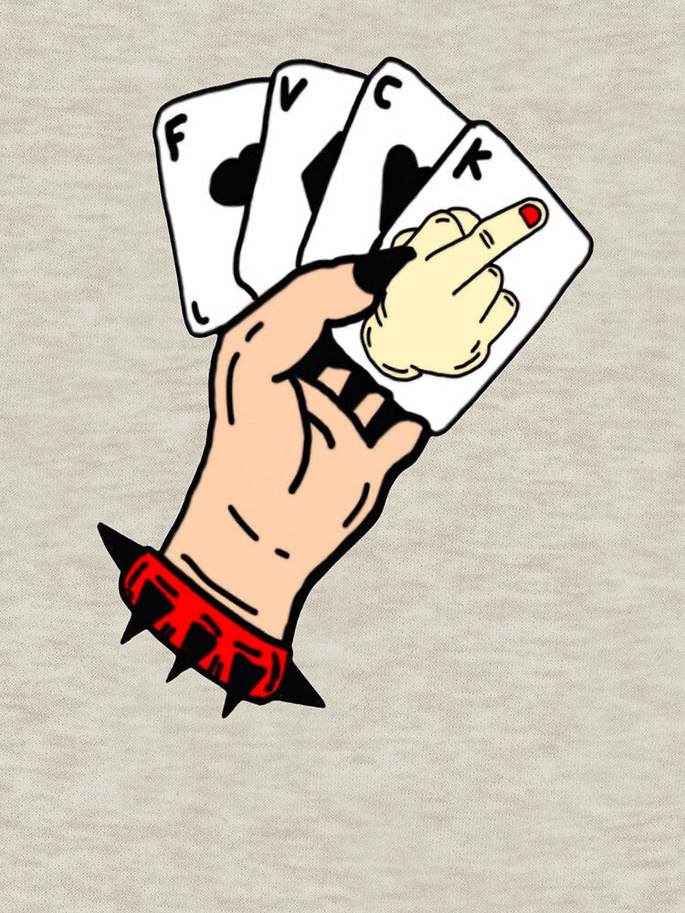 Hand card fvck by ThxtTheArtist Unisex , , , Long Sleeve Tee