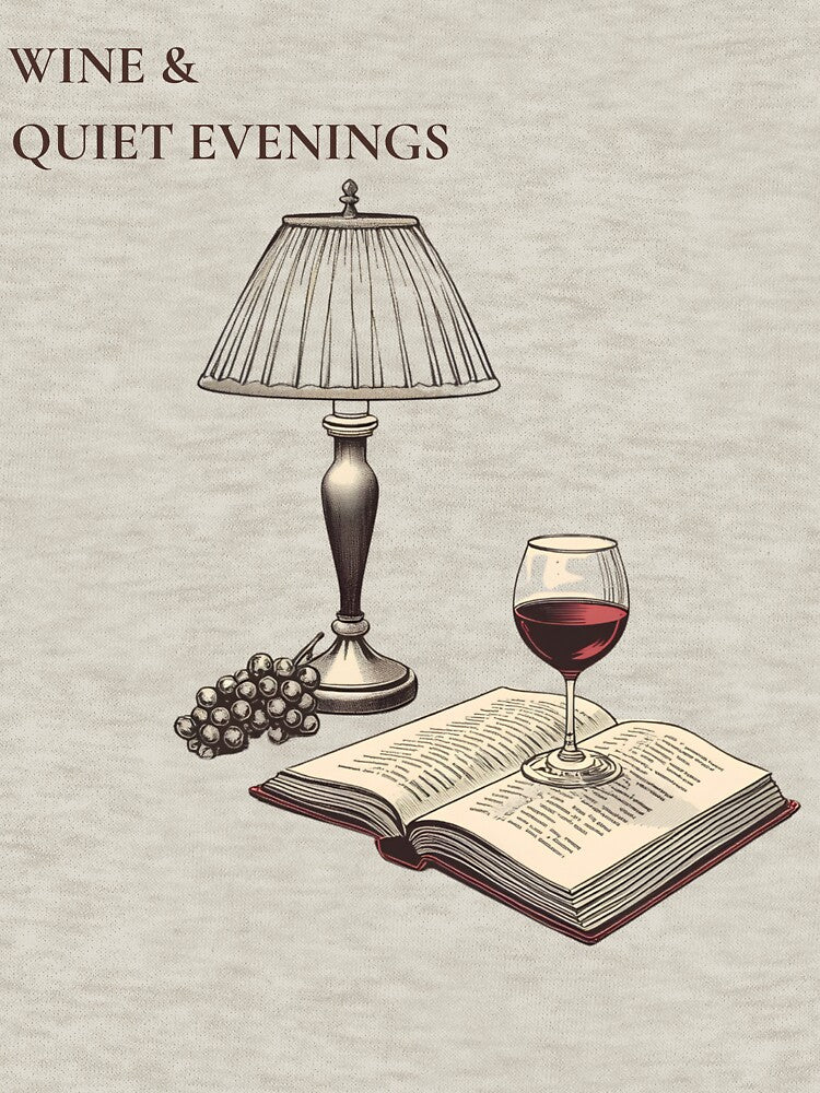 Wine & Quiet Evenings Vintige Wine Lover by WonderMugStudio