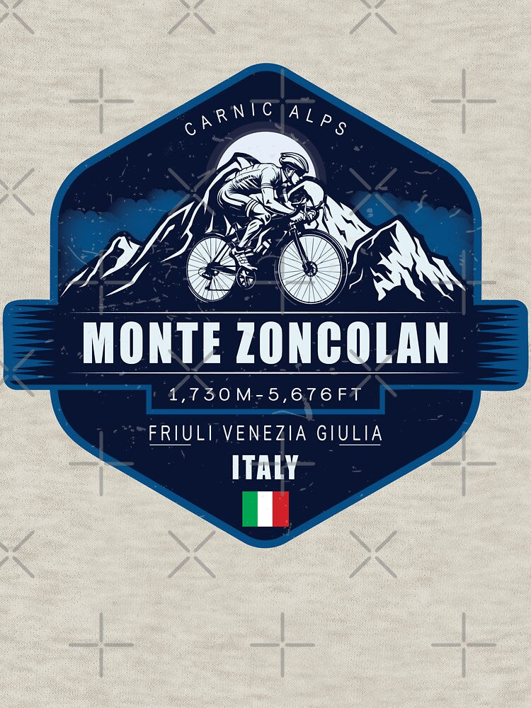 Monte Zoncolan Cycling Badge | Carnic Alps Italy Road Cycling Graphic by Vale150