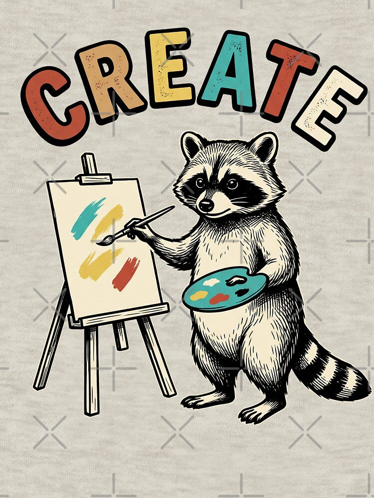 artist raccoon by Roy & Tiffany