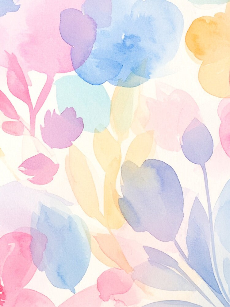 Soft Gentle Pastel Watercolor Floral Layers by AnimaliaStar