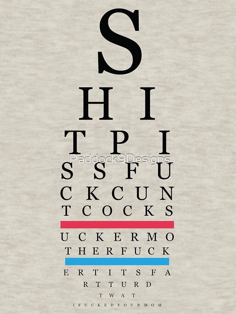 Family Reunion Eye Chart by Paddock9Designs
