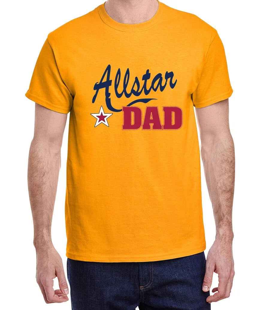 Allstar Dad Baseball Football Soccer Mens Graphic Tee Fathers Gifts Unisex , , , Long Sleeve Tee