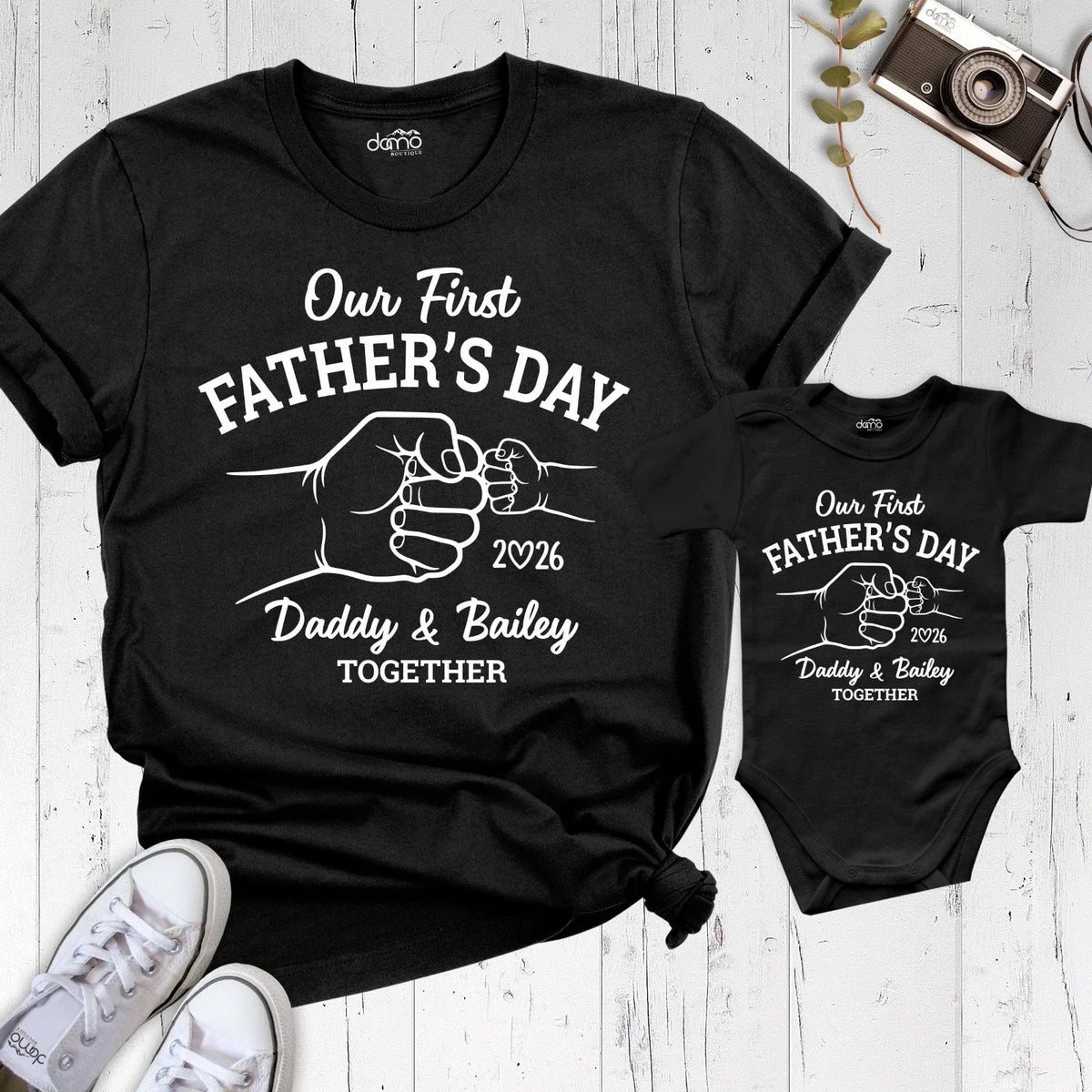 First Fathers Day Shirts, First Father's Day Gifts, Dad and Son Matching Unisex , , , Long Sleeve Tee