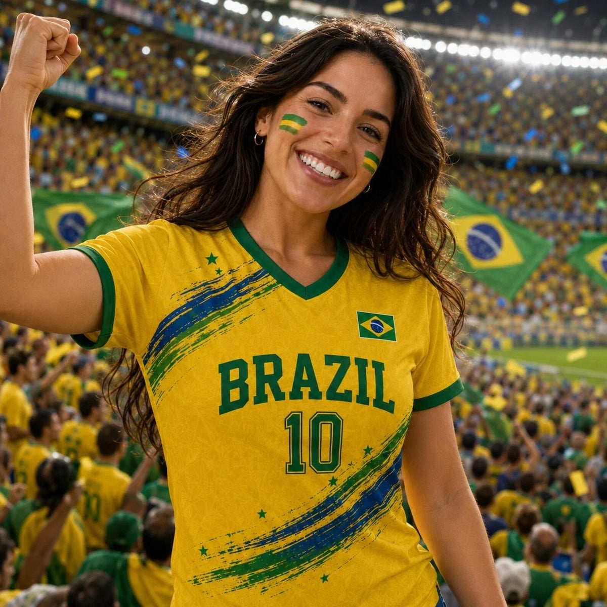 Personalized Brazil Football Shirts, Custom Soccer Jersey Shirt, Mother Fan Outf Unisex , , , Long Sleeve Tee