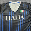 Mitre Elite Size L Shirt Mens Soccer Futbol Blue Black Italia Sportswear Jersey Unisex , , , Long Sleeve Tee