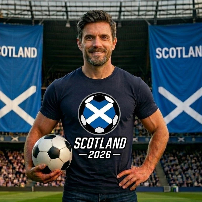 Scotland 2026 Football T Shirt, Scottish Supporter Gift Unisex , , , Long Sleeve Tee