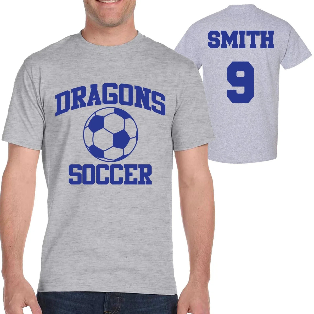 Custom Personalized Soccer Team Cotton Men's Gildan Sports Game Day Unisex , , , Long Sleeve Tee