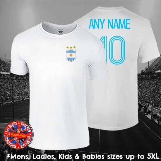 Argentina World Cup Winners Three Star Football Fan Maradona Messi Unisex , , , Long Sleeve Tee