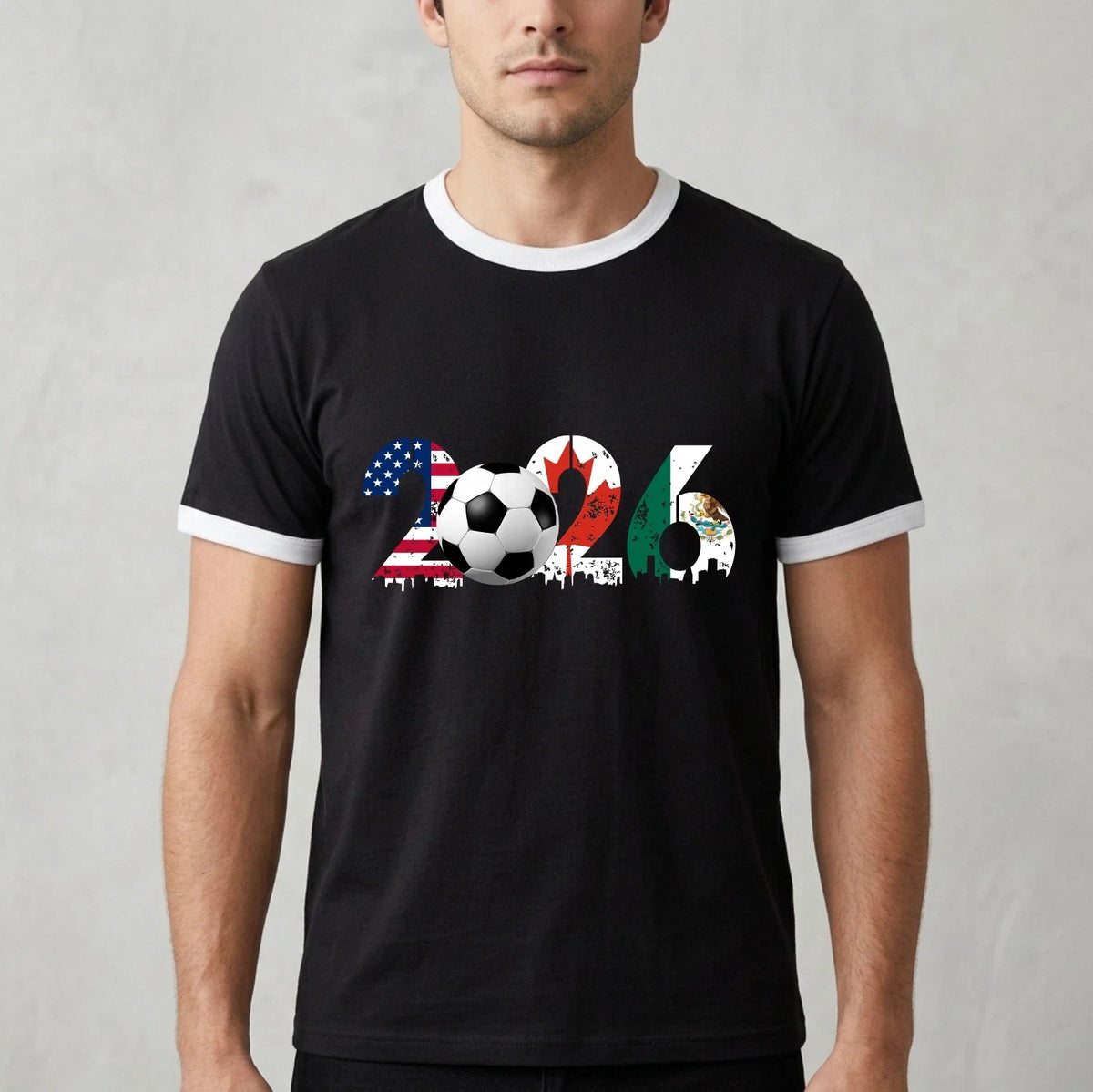 Football Tournament 2026 Ringer USA Canada Mexico Vintage Sport Gift Top Unisex , , , Long Sleeve Tee
