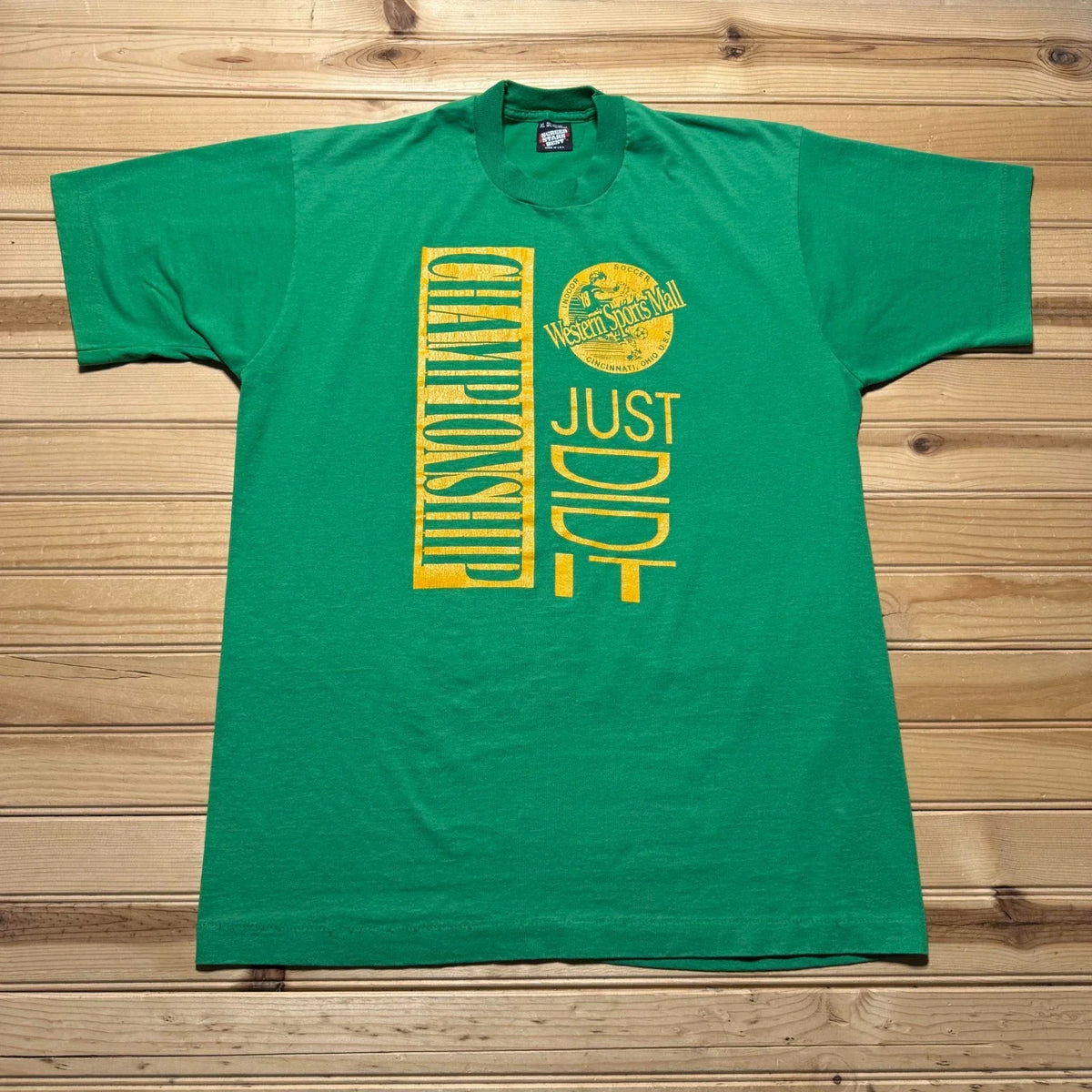 Vintage 80s Western Sports Mall Championship Indoor Soccer Ohio USA - XL Unisex , , , Long Sleeve Tee