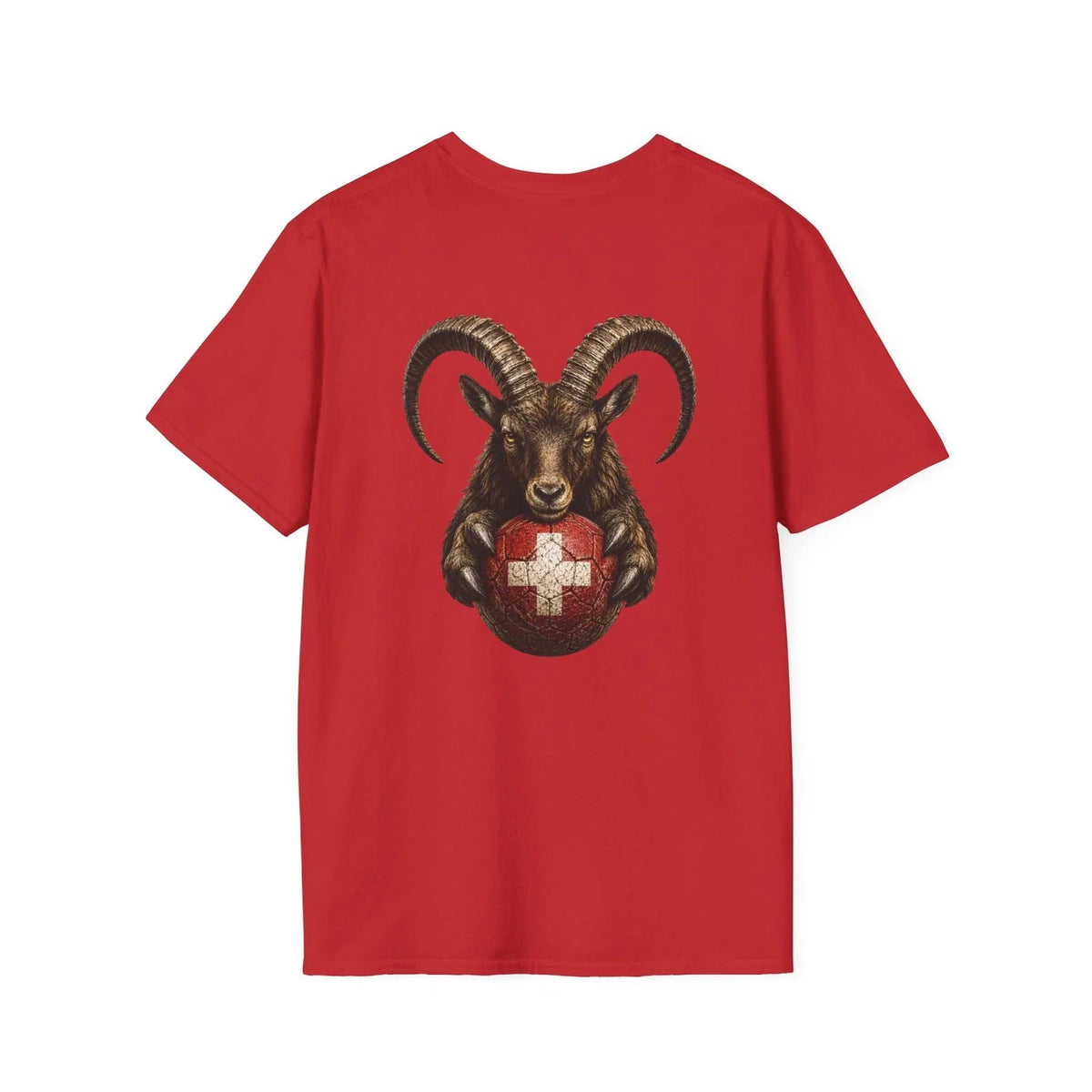 Switzerland Ibex Soccer Ball Swiss Flag Football Fan Tee Unisex , , , Long Sleeve Tee