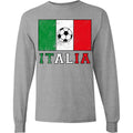 Inktastic Italian Soccer Long Sleeve Pinkinkart Flag Futbol Italia Italy Unisex , , , Long Sleeve Tee