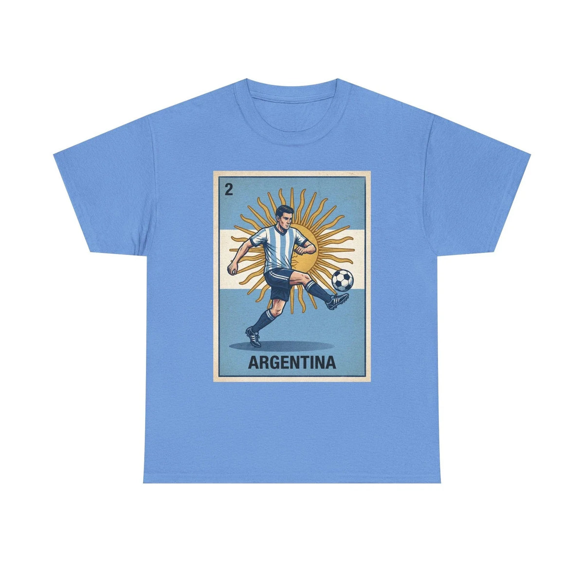 Argentina Soccer Fan Retro World Football Graphic Tee Loteria Graphic Unisex , , , Long Sleeve Tee