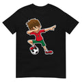 Dabbing Soccer Boy Morocco Shirt, Moroccan Flag Jersey Unisex , , , Long Sleeve Tee