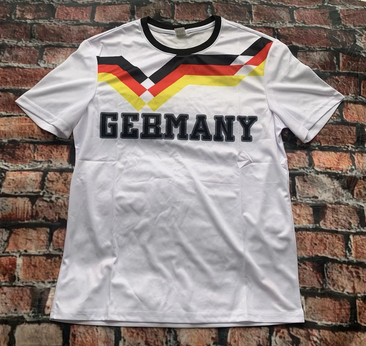Men’s Germany Poly Print Fan Supporter Football Shirt New Size L Unisex , , , Long Sleeve Tee
