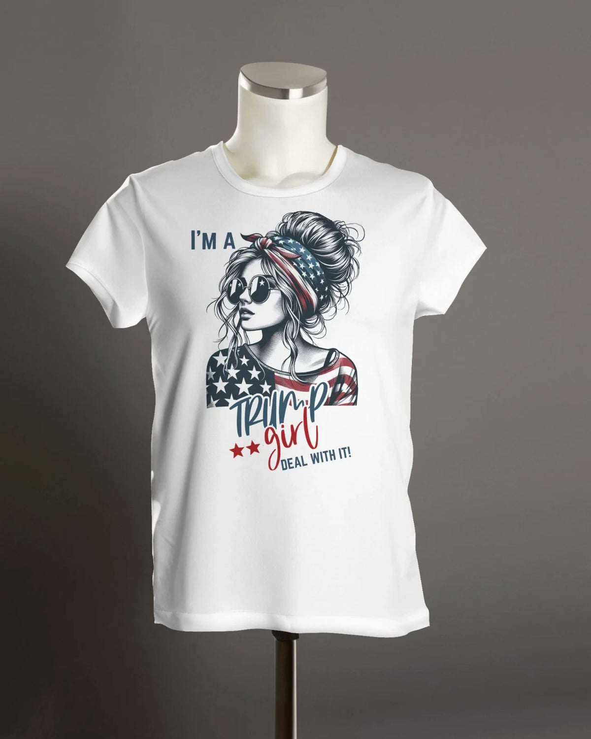 I'M A TRUMP GIRL | Deal With It | Ladies | USA Donald | Unisex Organic Unisex , , , Long Sleeve Tee