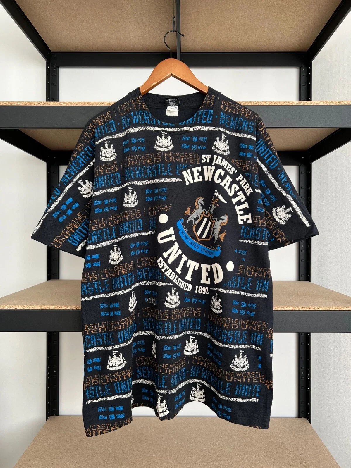 Vintage 90s Newcastle United Soccer Football Kick Sportswear AOP Sz XL Unisex , , , Long Sleeve Tee
