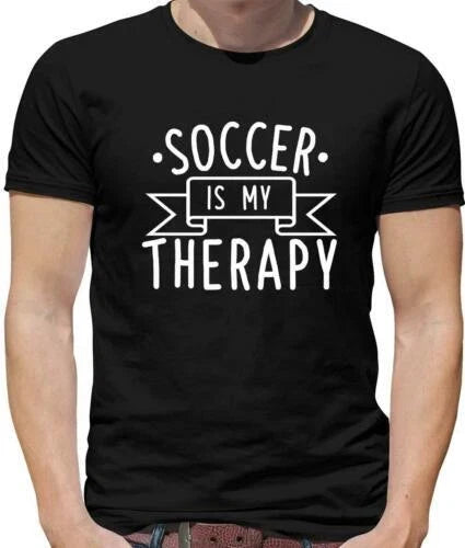 Soccer Is My Therapy Mens - Football - Sport - soccer Ball - Footie Unisex , , , Long Sleeve Tee