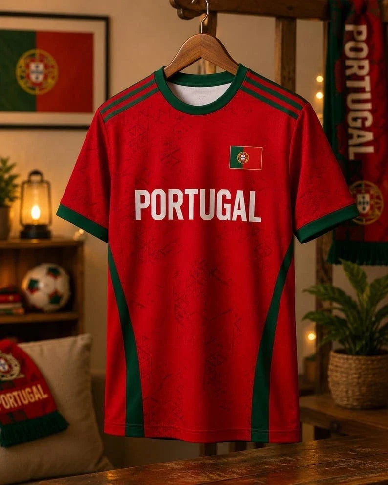 Personalized Portugal Soccer Jersey, Custom Name Football Shirt, Portugal Fan Gi Unisex , , , Long Sleeve Tee