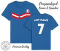 France Strip 2026 Personalised Name & No Adults Kids Baby,Football Euro Unisex , , , Long Sleeve Tee