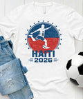 Haiti 2026 World Soccer TShirt Futbol Shirt Hatian Flag Tee Gildan Unisex Unisex , , , Long Sleeve Tee