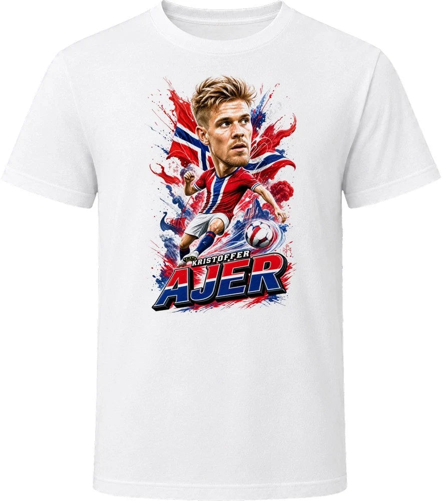 Kristoffer Ajer Norway Soccer Caricature 2026 World Cup T Shirt Unisex , , , Long Sleeve Tee