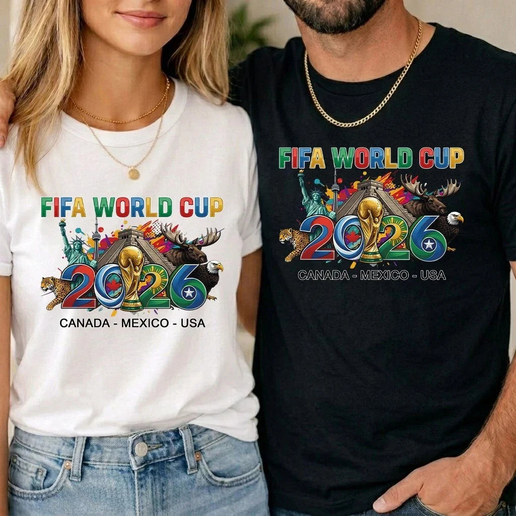 Football World Cup 2026 Unisex Kids Canada Mexico USA Soccer Game Tee Unisex , , , Long Sleeve Tee