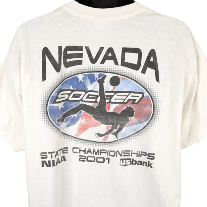 Vintage NIAA Soccer T Shirt Mens Size XL Y2K 2001 State Championships Nevada Unisex , , , Long Sleeve Tee