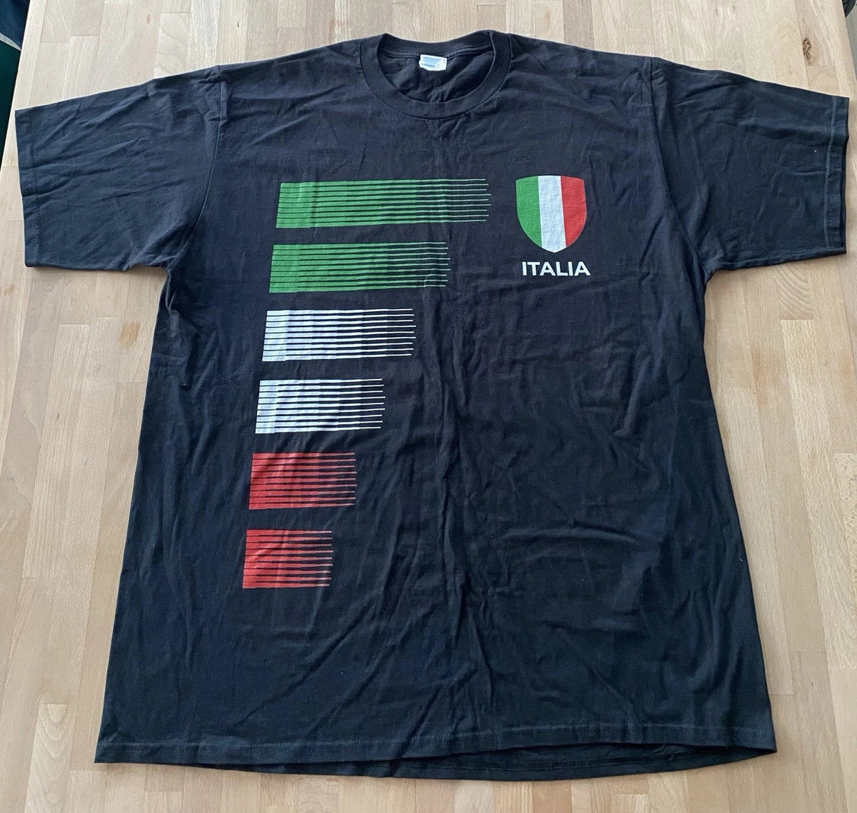 Italy Flag Crest Graphic Shirt Size XL ITALIA Soccer Football Streetwear Style Unisex , , , Long Sleeve Tee