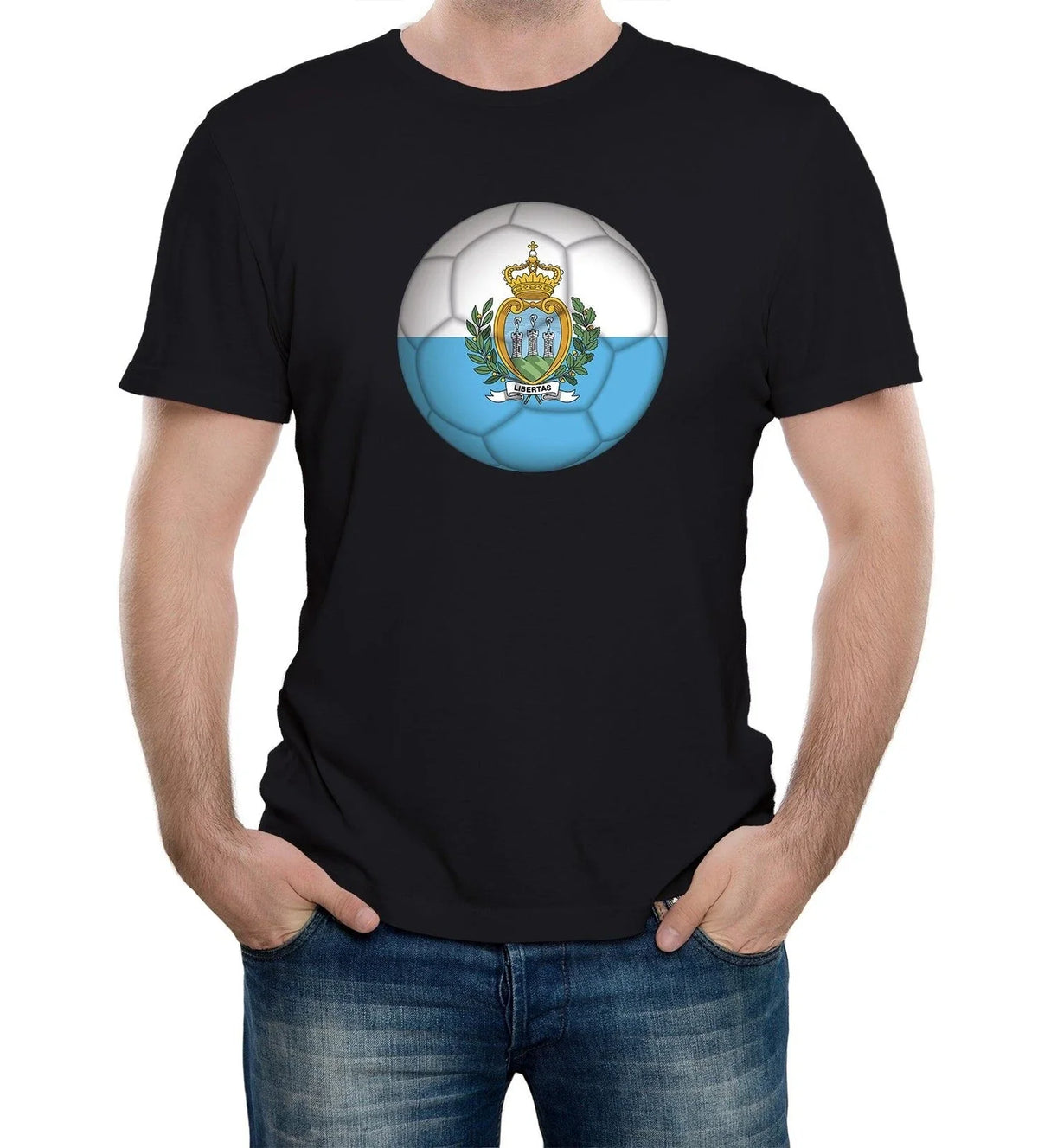 Mens San Marino Football Supporter World Cup Euros Copa America Country Unisex , , , Long Sleeve Tee