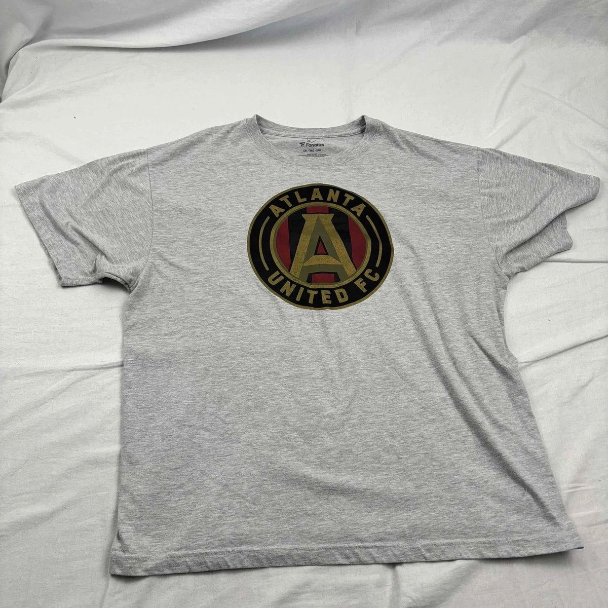Fanatics Unisex Atlanta United FC T Shirt Gray Short Sleeve Graphic XXL Unisex , , , Long Sleeve Tee