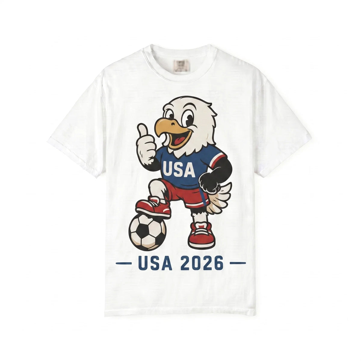 USA 2026 Soccer Unisex T Shirt Cute Eagle Mascot Graphic Tee Retro Football Fan Unisex , , , Long Sleeve Tee