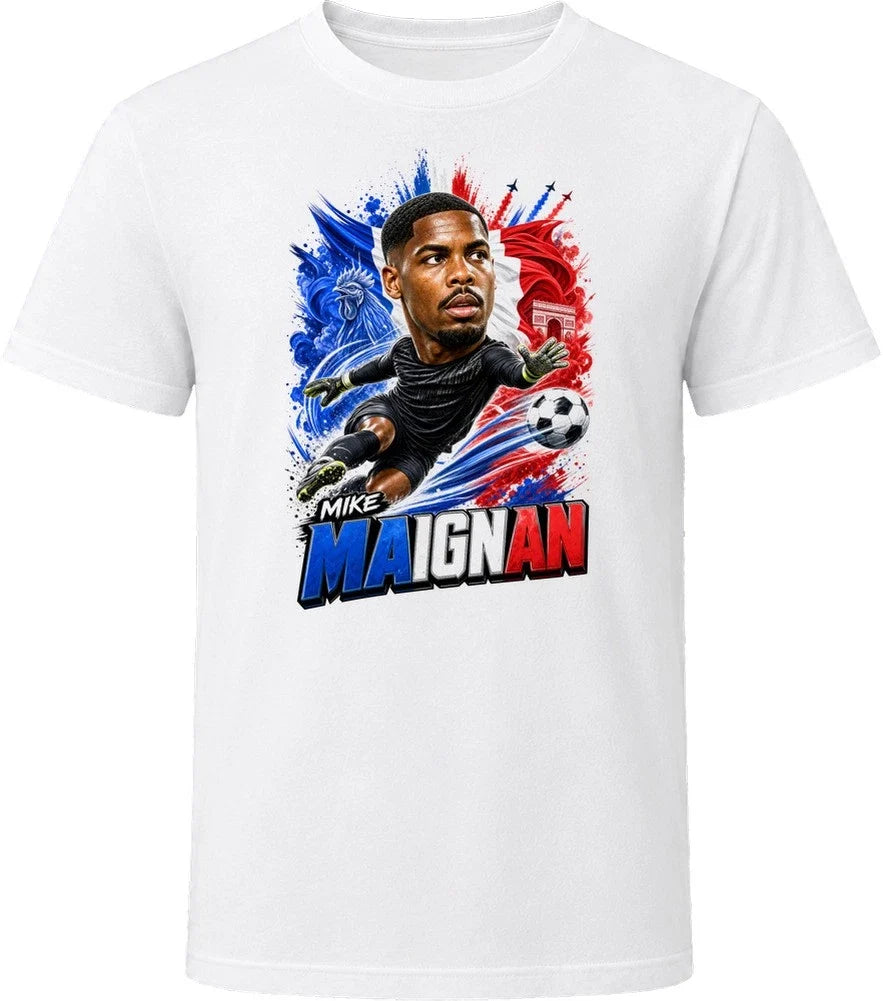 Mike Maignan France Soccer Caricature 2026 World Cup T Shirt Unisex , , , Long Sleeve Tee