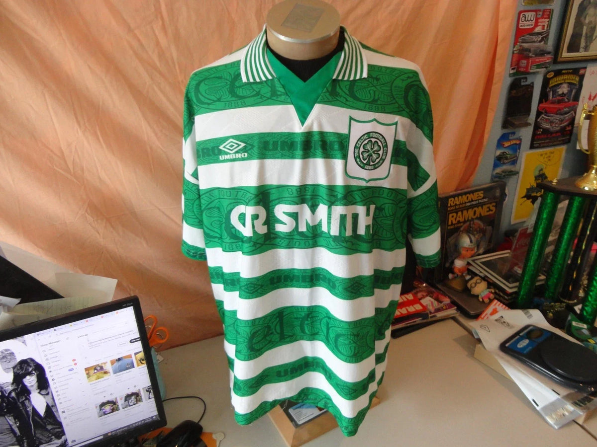 Vintage Umbro Celtic 1995-1997 Home Football Shirt Soccer Jersey Size 2XL Unisex , , , Long Sleeve Tee
