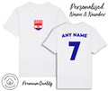 Croatia Flag Personalised Name & No Family Football World Cup 2026 Kit Unisex , , , Long Sleeve Tee