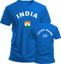 Personalise India Football Soccer Fan Sport Costume Flag Bad Gift Top Unisex , , , Long Sleeve Tee