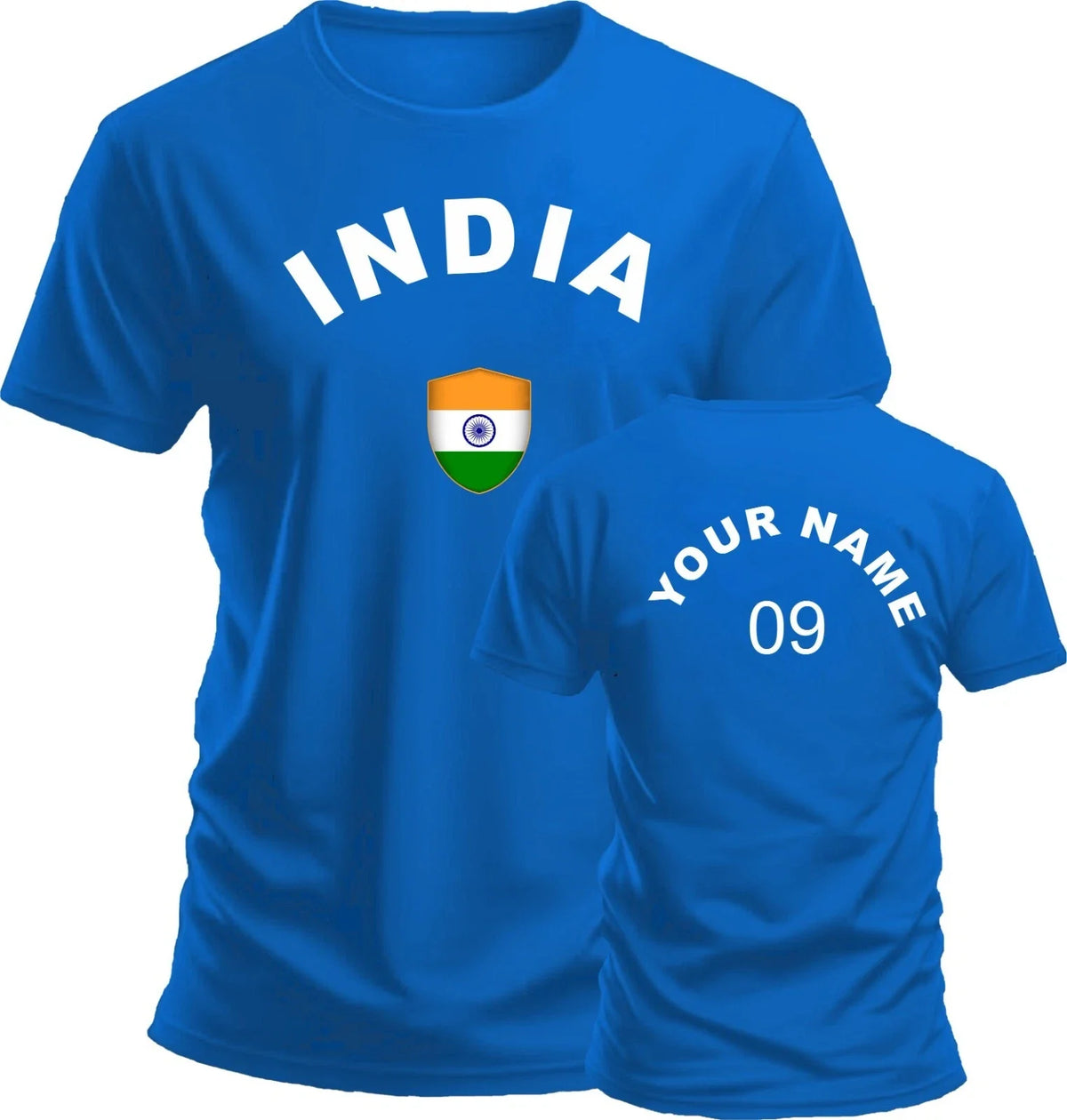 Personalise India Football Soccer Fan Sport Costume Flag Bad Gift Top Unisex , , , Long Sleeve Tee
