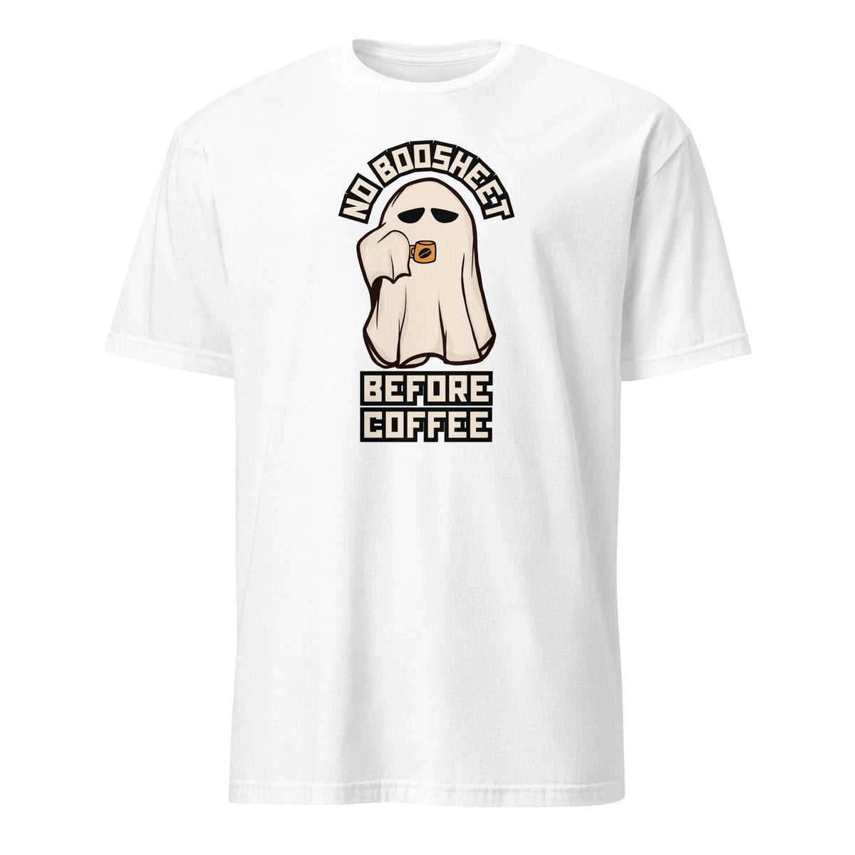 Funny Halloween Ghost Shirt - No Boosheet Before Coffee Unisex , , , Long Sleeve Tee