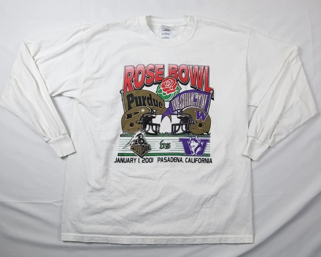 VTG 2001 Rose Bowl Long Sleeve Player Rosters Mens XL Y2K Football NCAA Unisex , , , Long Sleeve Tee