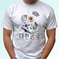 South Korea flag white t shirt design soccer gift cup top tee all sizes Unisex , , , Long Sleeve Tee