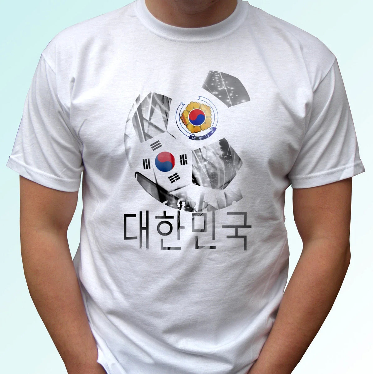 South Korea flag white t shirt design soccer gift cup top tee all sizes Unisex , , , Long Sleeve Tee