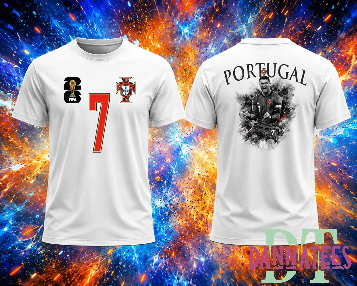 2026 PORTUGAL CR7 World Cup 26 Adult Kids Football Soccer Unisex , , , Long Sleeve Tee