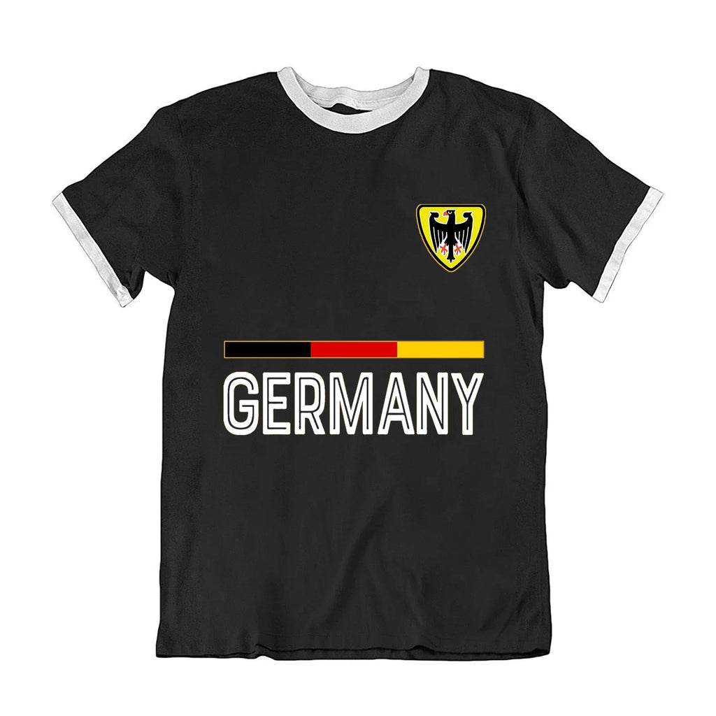 Mens or Womens GERMANY Country Flag Strip Football World Cup 2026 Unisex , , , Long Sleeve Tee