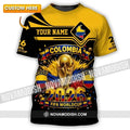 Unisex Shirt - Custom Colombia World Cup 2026 3D Shirt L763 Unisex , , , Long Sleeve Tee