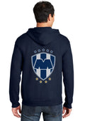 Monterrey Rayados ? Futbol Liga MX Regios Sudadera Hooded Navy ZIPPER Unisex , , , Long Sleeve Tee