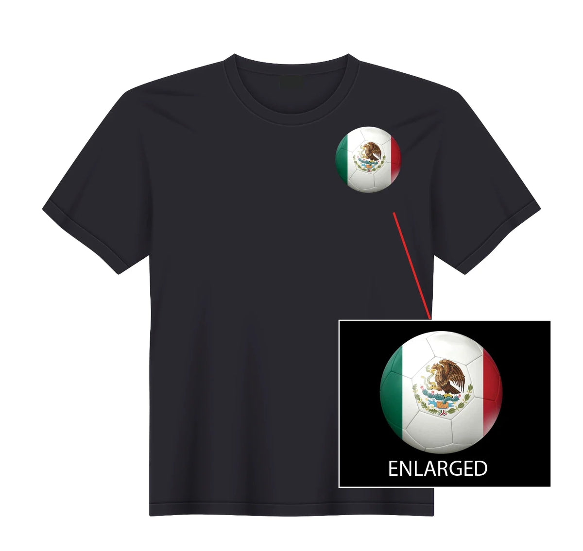 Mexican Soccer Ball Futbol Mexico Guadalajara Monterrey NEW S, M, L, XL Unisex , , , Long Sleeve Tee